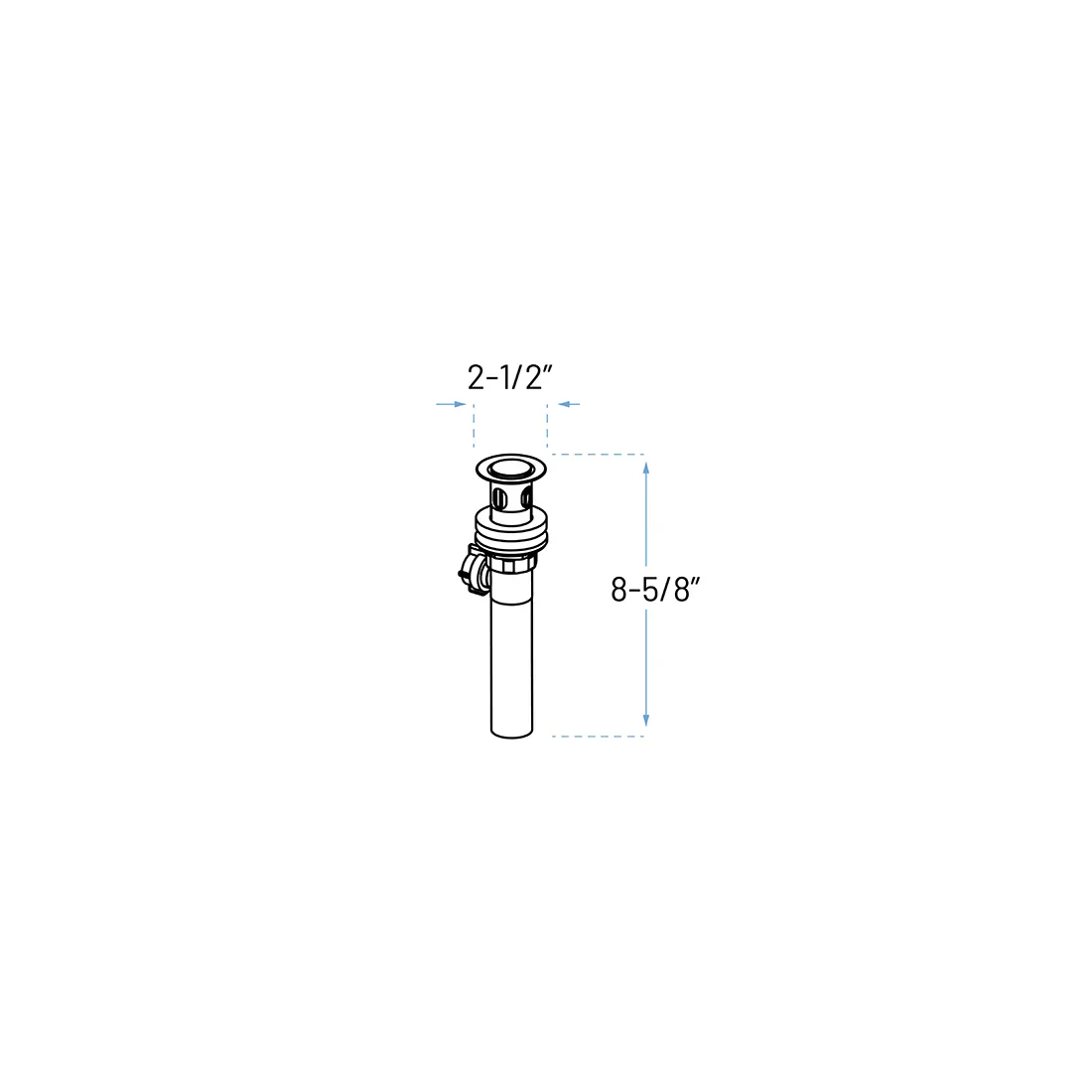 Brushed Nickel Single Handle Bathroom Faucet with Push Drain – Round Base, A-7001-BN - Image 4