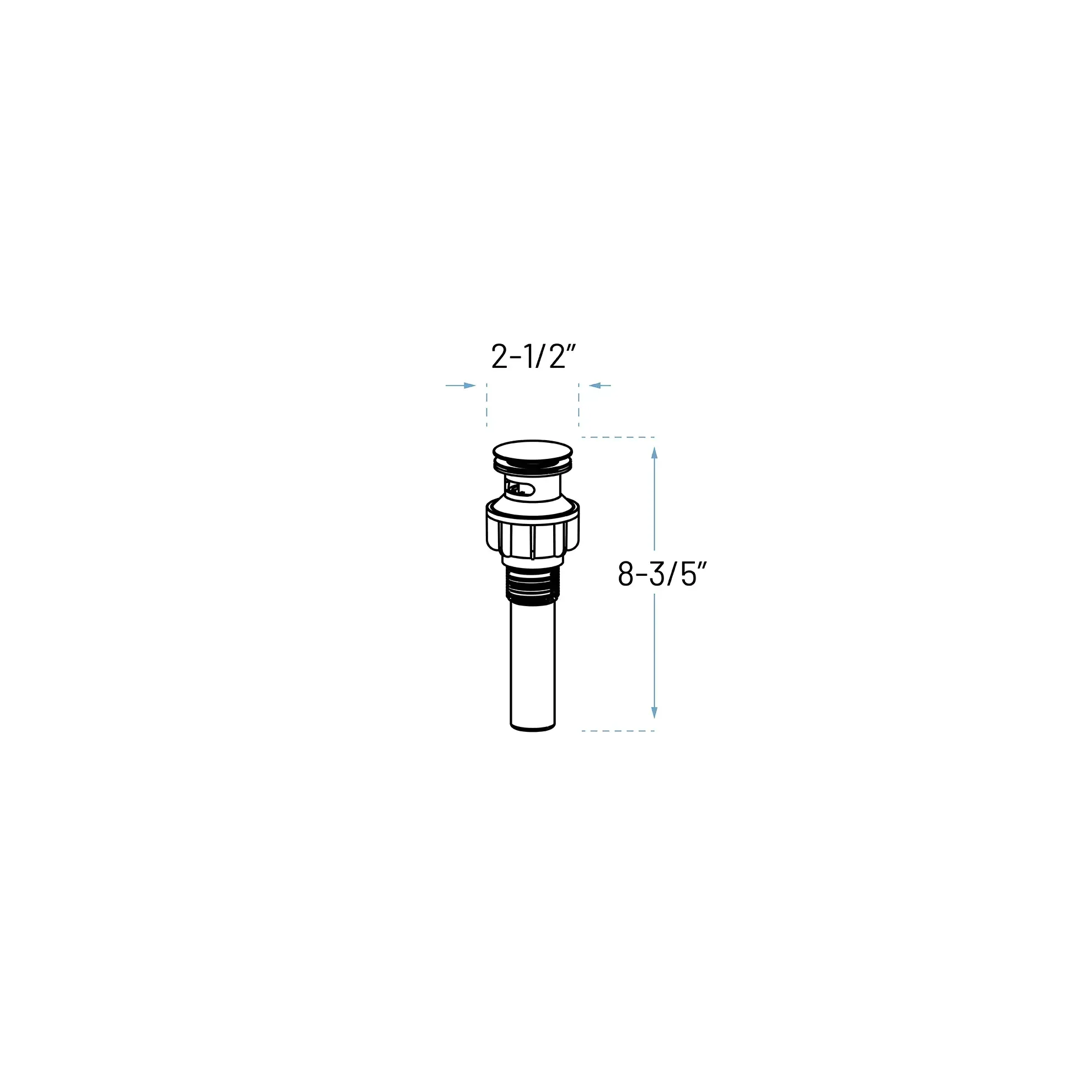 Single Handle 1-Hole Bathroom Faucet with Push Drain in Chrome, A-7004-C - Image 4