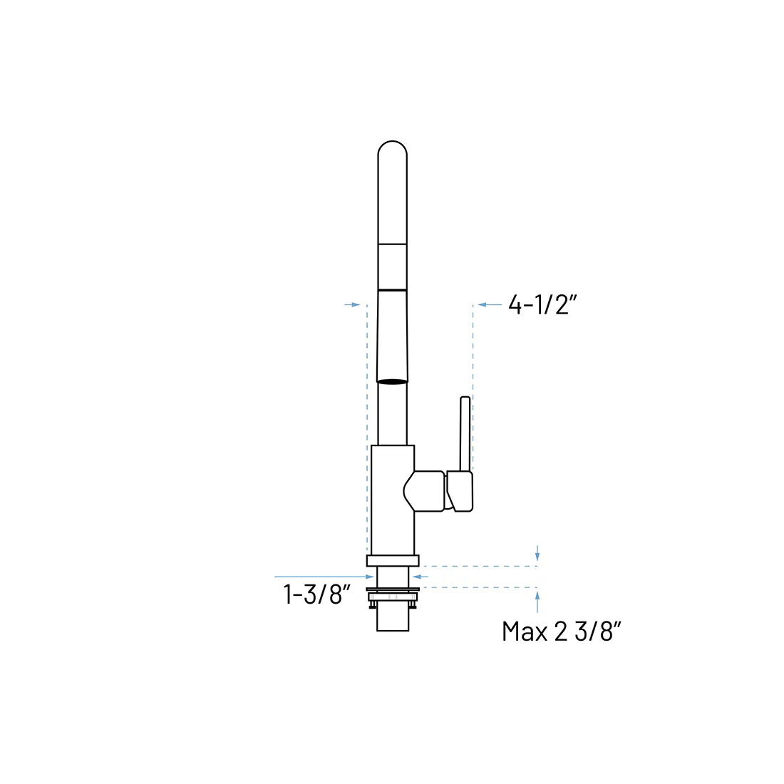 Gold Single Handle Pull-Down Kitchen Faucet with Sprayer, A-805-GL - Image 3