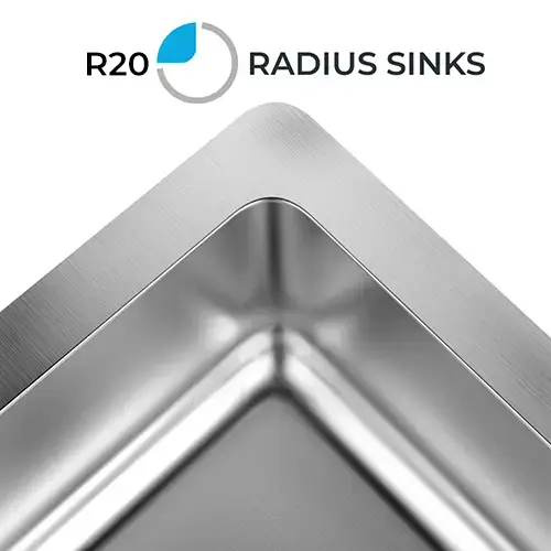 23" Undermount Stainless Steel Single Bowl ADA-Compliant Kitchen Sink, ADA-KH-2318-S-R20 - Image 4