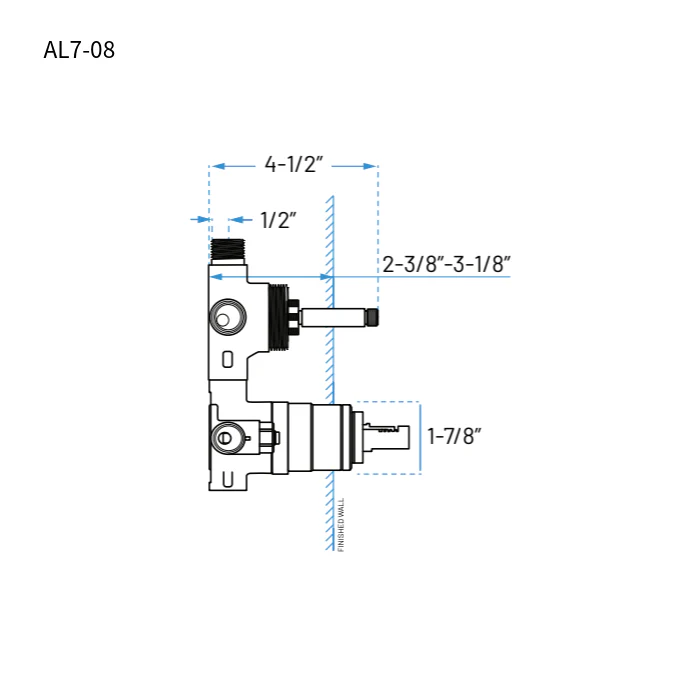 Mixing Valve with 2 or 3 Function Integrated Transfer Valve, AL7-08 - Image 3