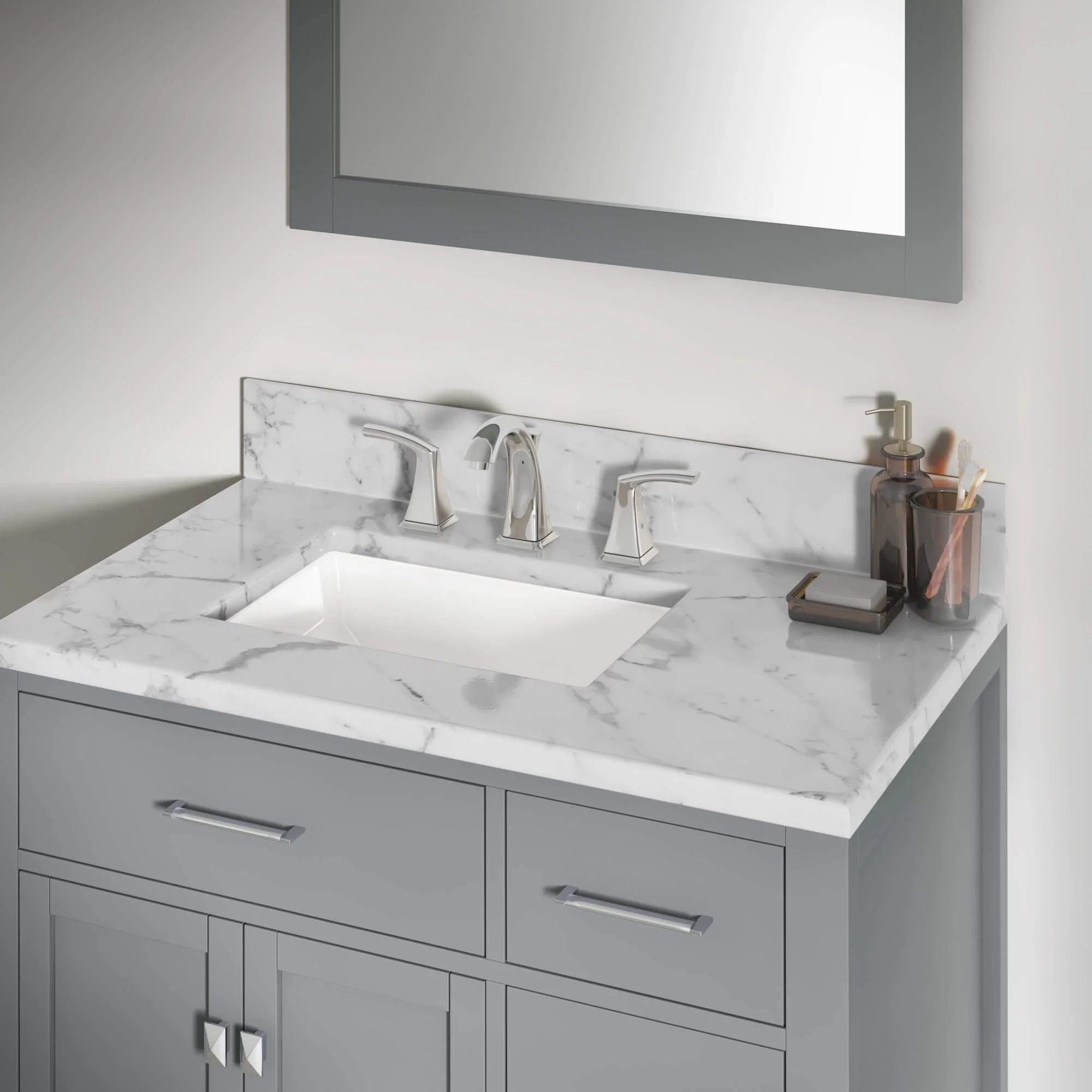 18-1/8" Rectangular Porcelain Undermount Bathroom Sink with Overflow Drain in White, VCS-1216-R - Image 4
