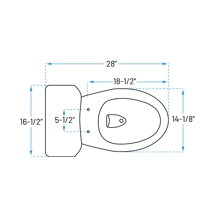 Dual-Flush Two-Piece Elongated Comfort Height Toilet, TL-100-DF - Image 3