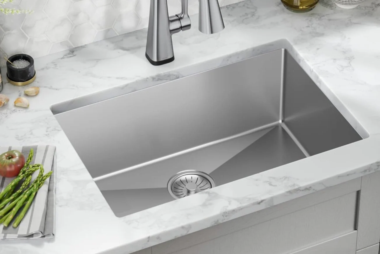 26" Undermount Stainless Steel Deep Single Bowl Kitchen Sink, KH-2618-10-S-R15 - Image 4
