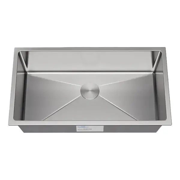 30" Extra Large Undermount 7-Inch Deep Stainless Steel Single Bowl Kitchen Sink, KH-3018-7-S-R15