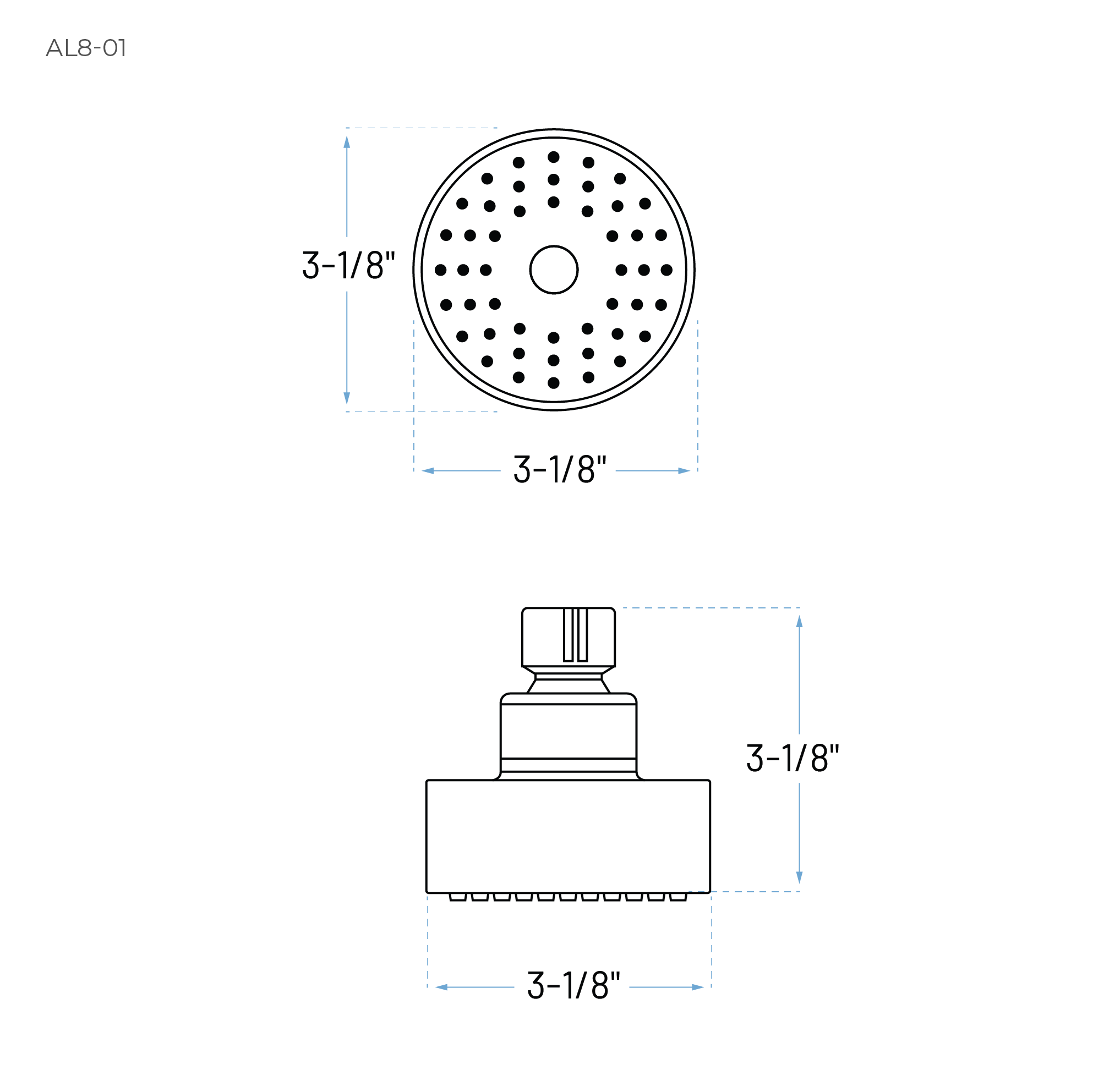 Serenica Brushed Nickel Single Handle Shower Trim Kit with Shower Head, ST-7012-SH-BN - Image 3