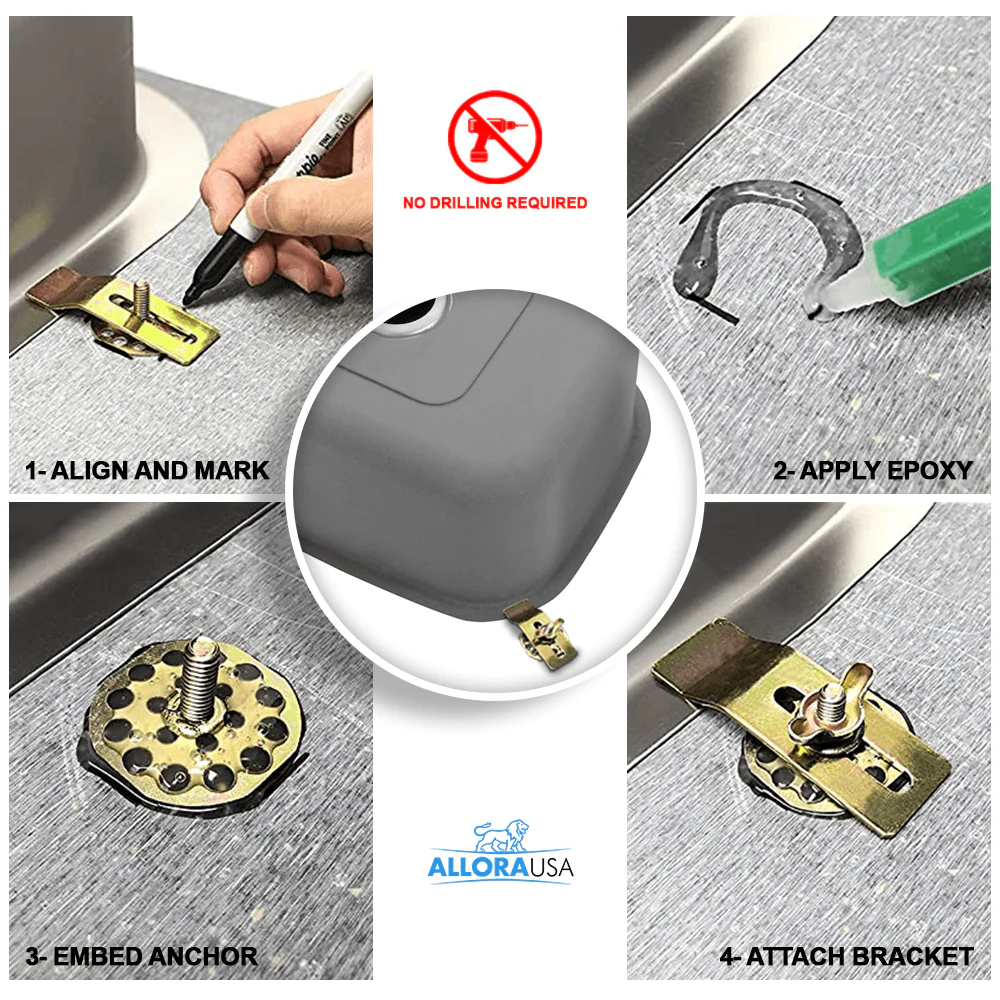AL6-09 No-Drill Sink Clips (1 Set) - Image 3