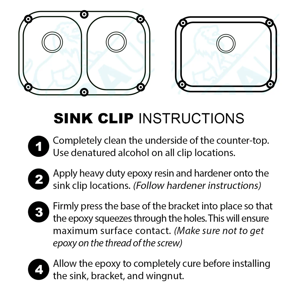 AL6-09 No-Drill Sink Clips (1 Set) - Image 4